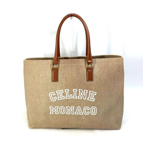 CELINE 19006 Shoulder Horizontal Cabas Logo Tote Bag Shoulder Bag - Picture 1 of 16